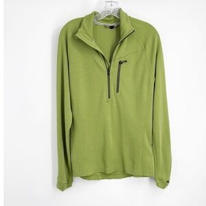 Smartwool Mens Merino Wool Quarter Zip Pullover Shirt Green Size Medium